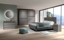 Čalouněná postel Mantova 2.0 160 šedá, dvoulůžko vyrobeno v Itálii