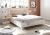 Manželská postel Xaos-P1-180 bílý mat v kombinaci s dekorem béžovým