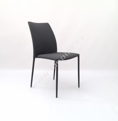 Celočalouněná jídelní židle Maxim TAN čalouněná syntetická látka antracit