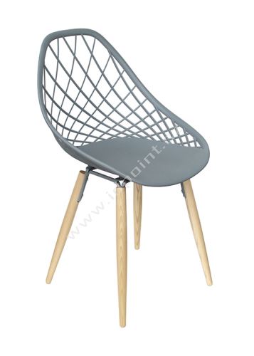 Moderní židle Philo s podnoží dub přírodní a sedák plast