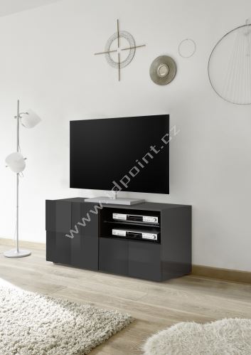 TV skříňka Dama-TV1 LGR šedý lesklý lak
