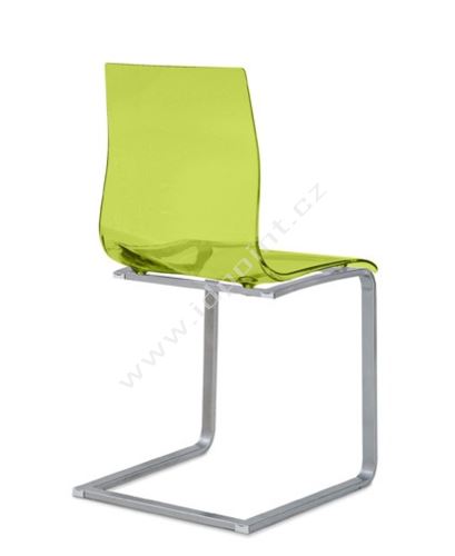 Jídelní židleGel-SL AS SVE podnož hliníkový lak sedák zelený plast