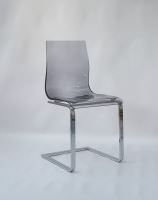 Jídelní židle Gel-SL C SFU chromovaná podnož sedák kouřový plast