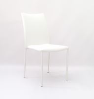 Celočalouněná židle Maxim-TS MTX111 imitace kůže bílá