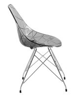 Jídelní židle Glamour-R chromovaná podnož, sedák kouřový plast