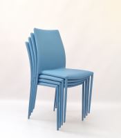 Celočalouněná jídelní židle Maxim-TS MAG706 imitace kůže Magnum NAVY Blue