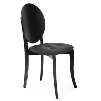 Jídelní židle Antonieta LNM MAG200 černý lak, čalounění černá imitace kůže