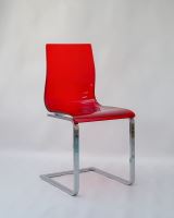 Jídelní židle Gel-SL C SRO chromovaná podnož sedák červený plast