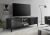Marmo-TV Nízká skříňka pod televizor  leštěný černý mramor a černá lesklá