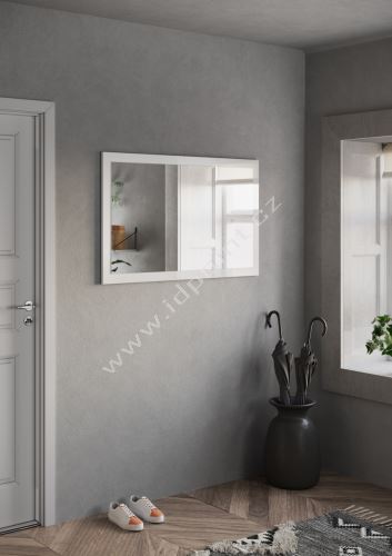 Nástěnné zrcadlo Frame-M LBI bílý lesklý lak