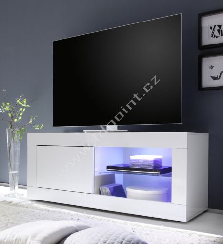 TV skříňka BasicNEW-TV-S LBI LBI bílý lesklý lak